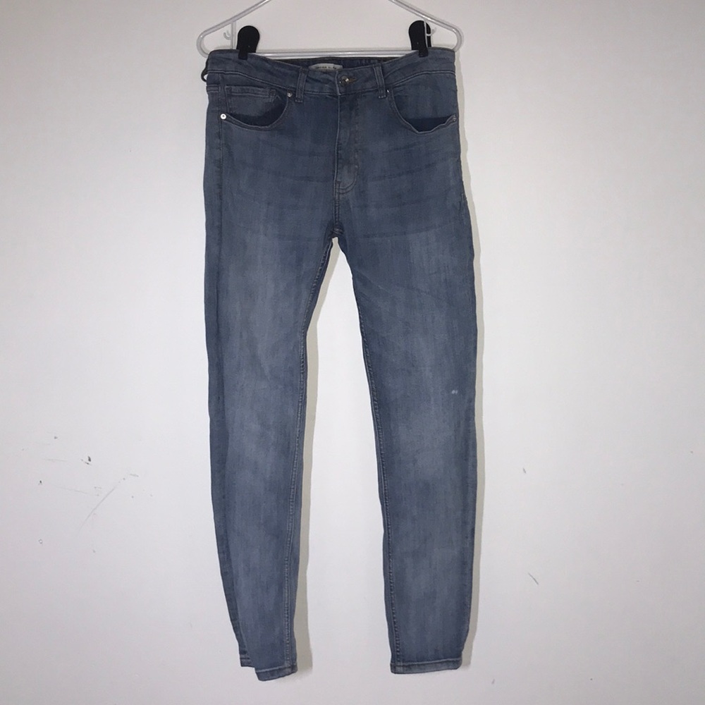 Blue denim jeans